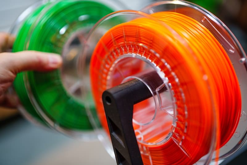 Colorful 3D printing filament spools